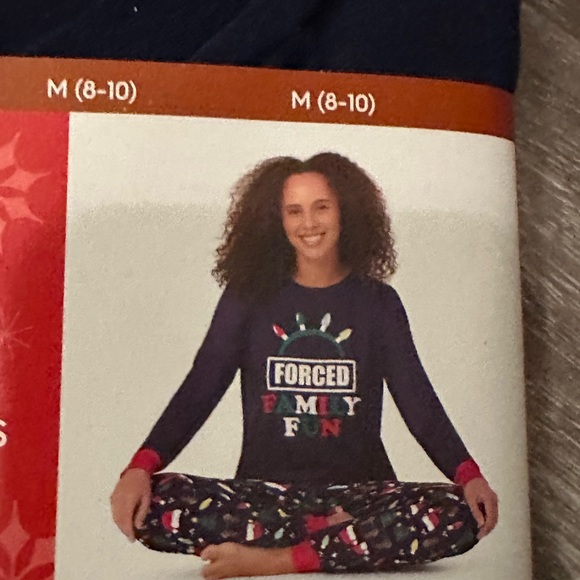 Holiday Time Kids Pajama Set - Navy and Red - Picture 3 of 4